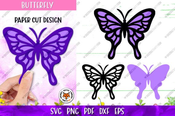 3D Butterfly SVG, Butterfly Paper Cut