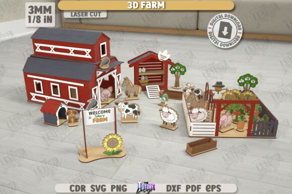 3D Farm Model Laser Cut Set DIY Model: A Designer’s Take on Toys Amp Assets for Local Branding