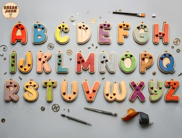 3D Layered Alphabet Cut File SVG Bundle for Laser Cutting & Other Celebrations