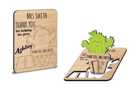 3D Pop-up Teacher Gift Cactus Card SVG: Laser Cutting & Mother S Day Review