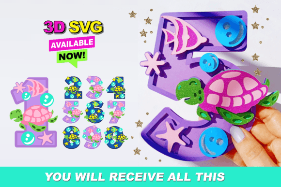 Baby Turtle Numbers 3D SVG: A Practical Review for Digital Sellers
