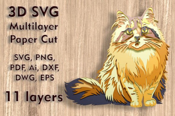 Cat 3D SVG Multilayer PaperСut Files Review