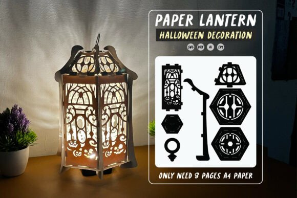 DIY Halloween Gift, Lantern 3D Light Box Graphics