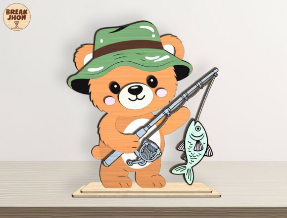 Fishing Bear 3D Layered Laser Cut SVG Review