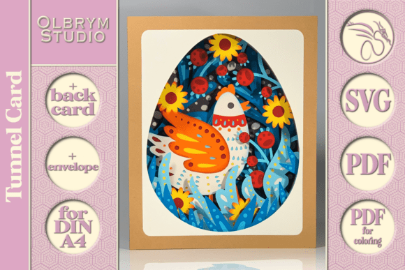 Forest Magic Chicken 3D Tunnel Card SVG Review