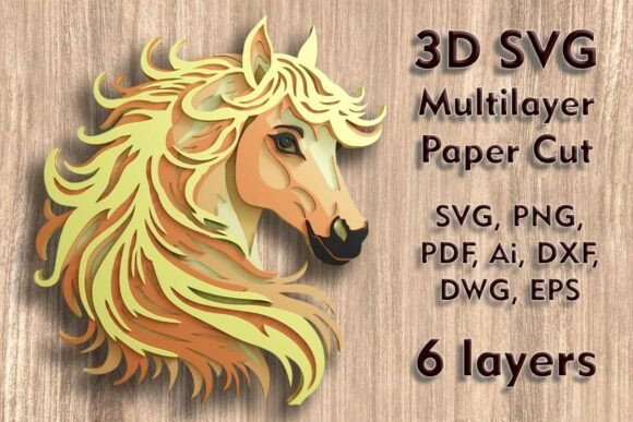 Horse 3D SVG Multilayer PaperCut Files Review