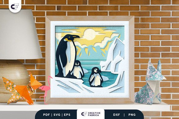 Penguin Family in the Wild 3D SVG Animals Review