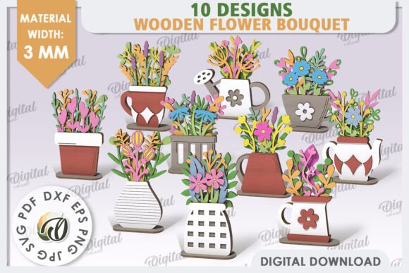 Reviewing the 3D Wooden Flower Bouquet LaserCut Bundle for Embroidery