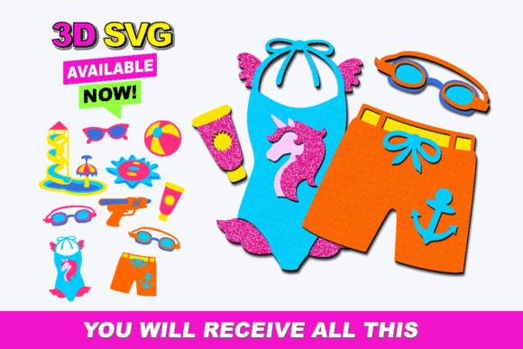 Summer Silhouette Elements 3D SVG Review