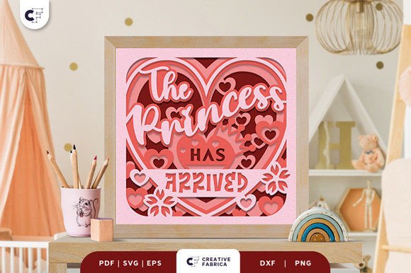 The Princess Has Arrived 3D Shadow Box: A Commercial Review for Baby SVGs