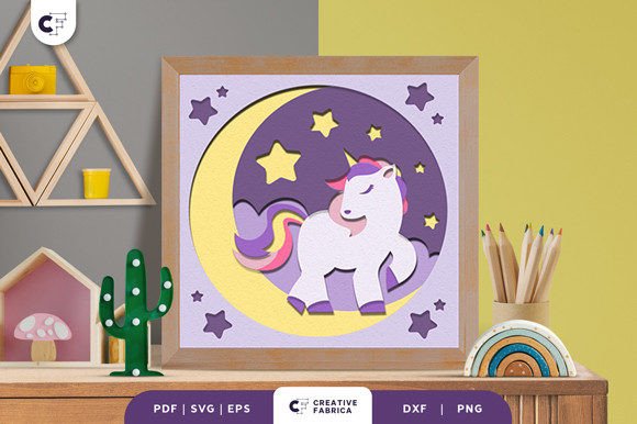 Unicorn with the Stars 3D SVG and Fantasy And Fairy Tales